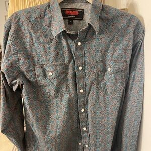 Boys Rock & Roll modern fit XL pearl snap long sleeve shirt